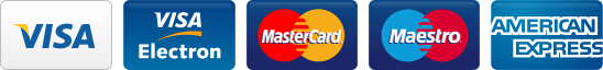 Visa, Visa Electron, Mastercard, Maestro, American Express